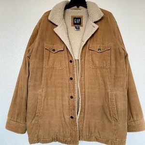 Oversized Gap Fleece Lined Corduroy Jacket